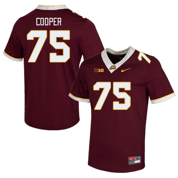 Men #75 Tyler Cooper Minnesota Golden Gophers College Football Jerseys Stitched-Maroon